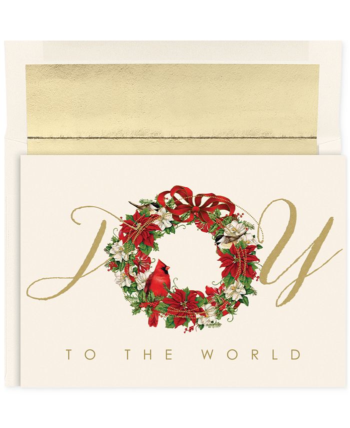 Masterpiece Studios Cardinal Wreath Set of 18 Boxed Greeting Cards With ...