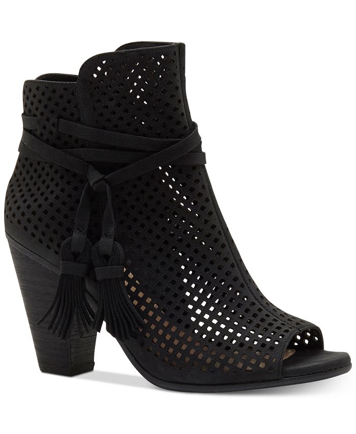 Vince camuto store perforated suede booties