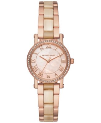 michael kors norie rose gold watch