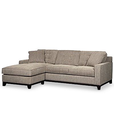 Clarke Fabric 2-Piece Sectional Sofa with Chaise, Only at Macy&#39;s - Furniture - Macy&#39;s
