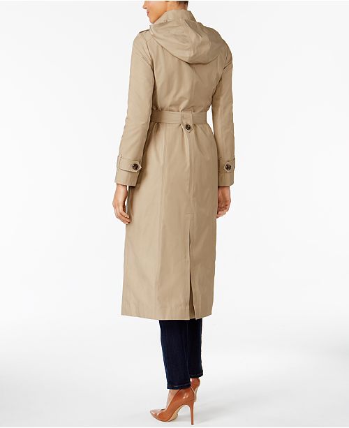 London Fog Hooded Belted Maxi Trench Coat & Reviews - Coats - Women ...
