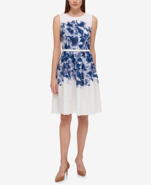 TOMMY HILFIGER PRINTED A-LINE DRESS