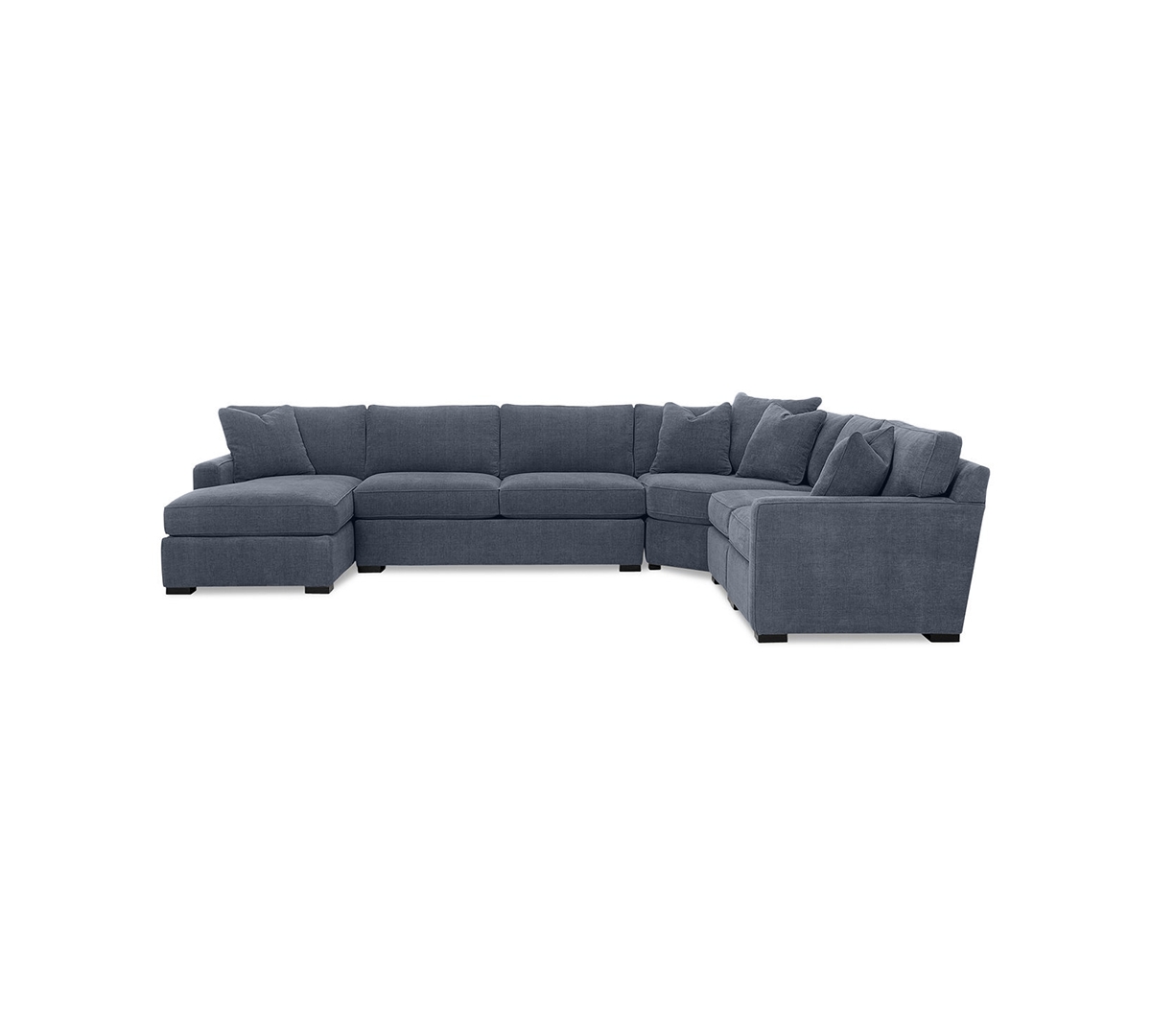 Shop Macy's Radley 5-pc. Fabric Sleeper Sectional Sofa, Created For  In Naval Blue