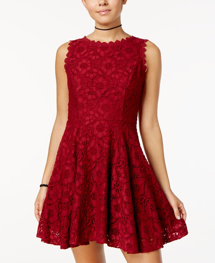 Macy's red outlet dress juniors