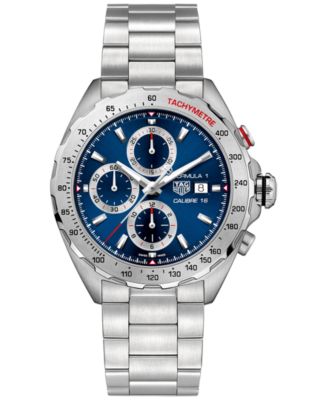 TAG Heuer Men s Swiss Automatic Chronograph Formula 1 Calibre 16 Stainless Steel Bracelet Watch 44mm Macy s