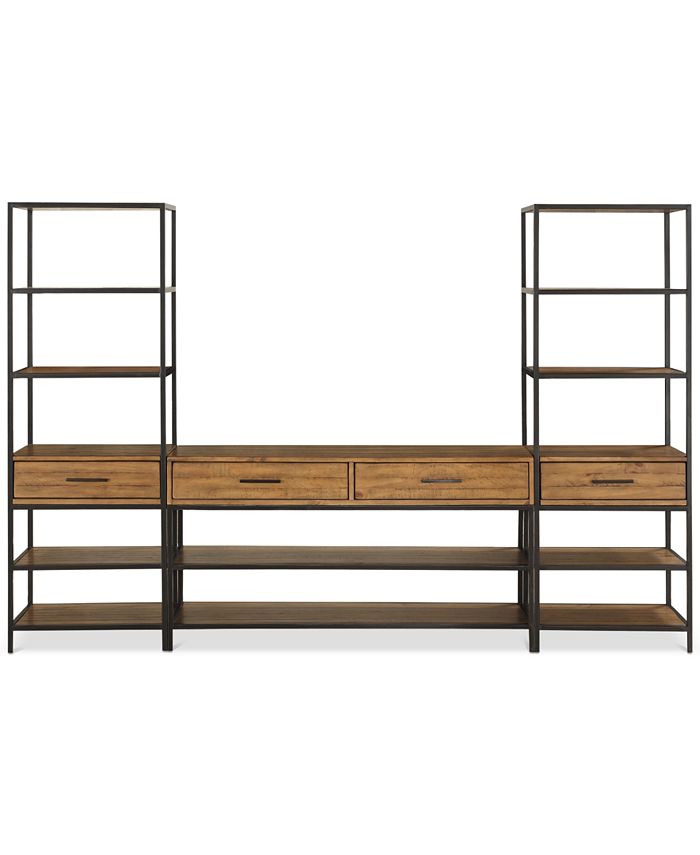 Furniture Gatlin Entertainment 3Pc. Wall Unit (TV Stand & 2 Piers