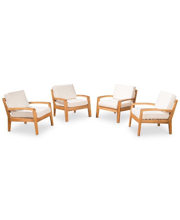 Noble House - Caylen Set of 4 Club Chairs, Quick Ship
