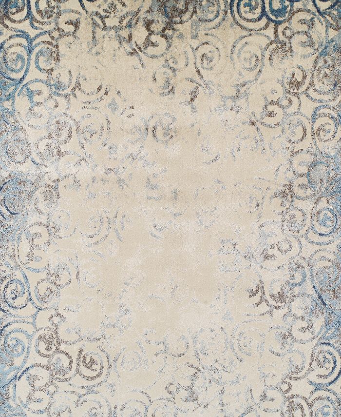 D Style Macy's Fine Rug Gallery Vida VA160 Linen 7'10" x 10'7" Area Rug