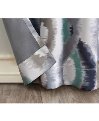 Corbin Watercolor Ogee Room Darkening Grommet Curtain Panel