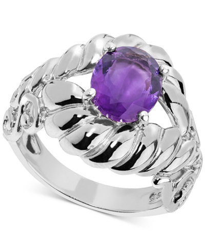 Amethyst Rope-Style Ring (2 ct. t.w.) in Sterling Silver