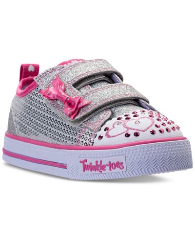 light skechers toes twinkle finish line bitsy sneakers itsy shuffles toddler