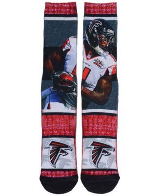 For Bare Feet - Men's Julio Jones Atlanta Falcons Rush Player Jersey Crew Socks