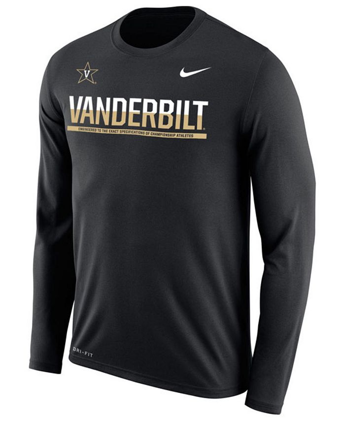Nike Men s Vanderbilt Commodores Legend Staff Sideline Long Sleeve