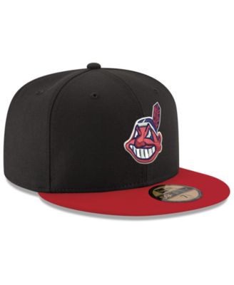 New Era Cleveland Indians Black & Red 59FIFTY Fitted Cap