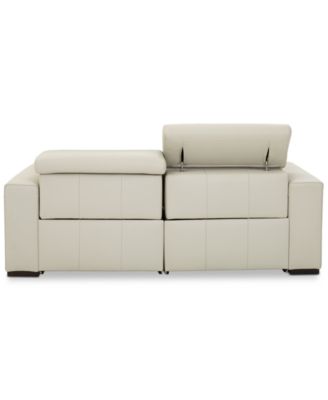 Nevio 82" 2pc Leather Sofa with 2 Power Recliners