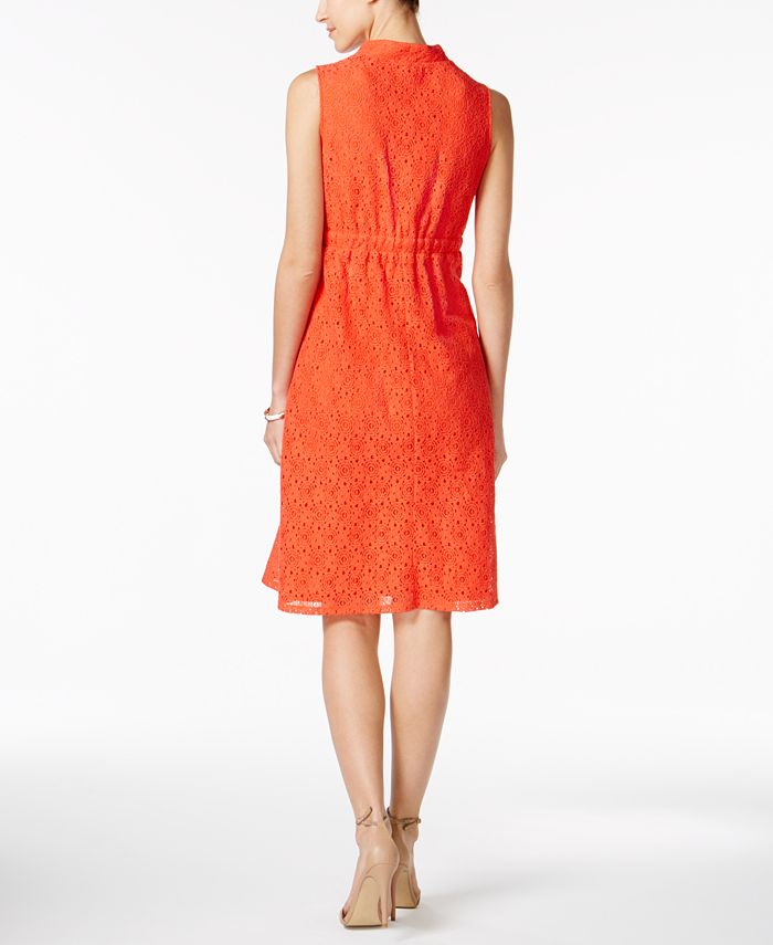 NY Collection Petite Lace Fit & Flare Dress - Macy's