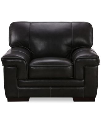 Myars 47" Leather Chair, Created for Macy's