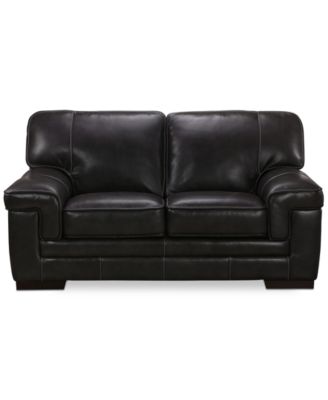 Myars 69" Leather Loveseat, Created for Macy's