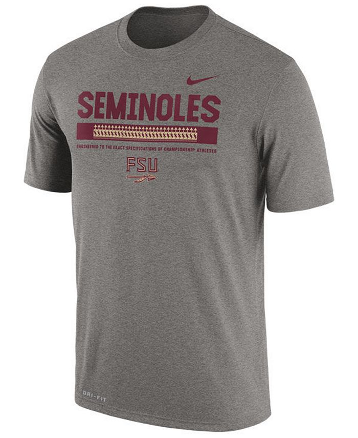Nike Men's Florida State Seminoles Legend Staff Sideline T-Shirt - Macy's