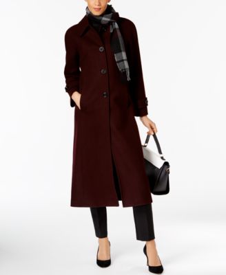 wool blend maxi coat