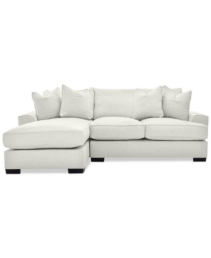 Furniture CLOSEOUT Ainsley 2 Piece Fabric Chaise Sectional with 4