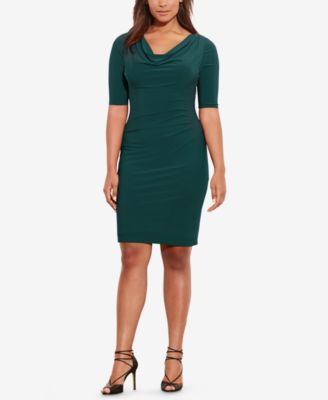 ralph lauren cowl neck jersey dress