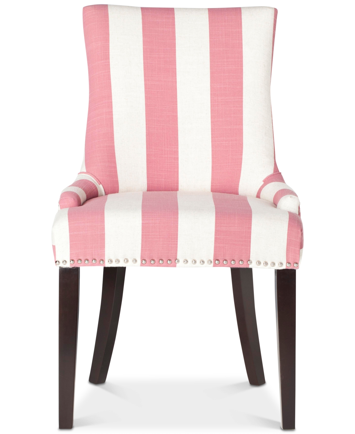 Lester Awning Stripes Dining Chair (Set Of 2) - Pink and White