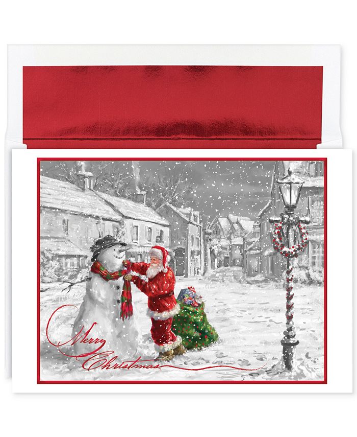 Masterpiece Studios Santa & Snowman Set Of 18 Boxed Holiday