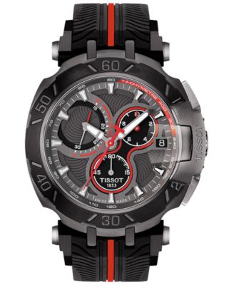 Tissot - Men's Swiss Chronograph T-Race MotoGP 2017 Black Rubber Strap Watch 47x45mm