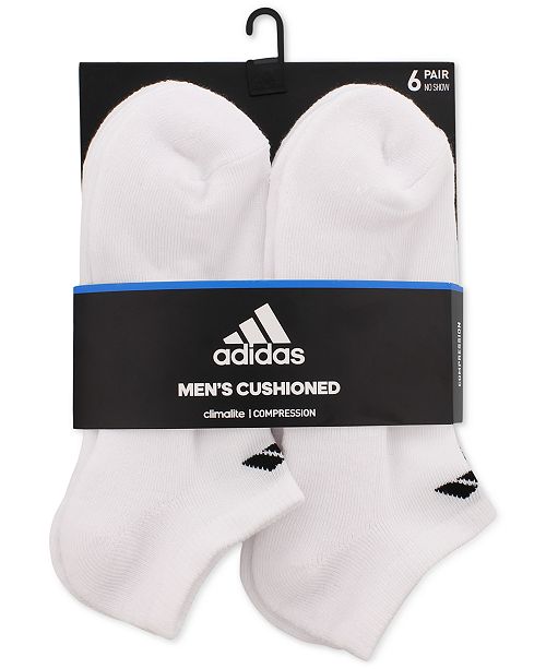 adidas Men's Cushioned Athletic 6-Pack No Show Socks & Reviews ...