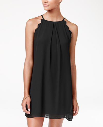 BCX Juniors  Scalloped Halter  Dress  Juniors  Dresses  Macy s