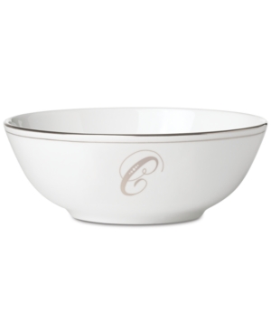 Lenox Federal Platinum Monogram Bowl Script Letters