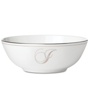 Lenox Federal Platinum Monogram Bowl Script Letters