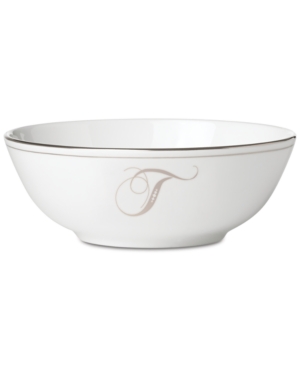Lenox Federal Platinum Monogram Bowl Script Letters