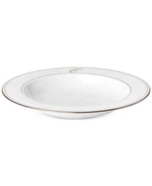 Lenox Federal Platinum Monogram Pasta/Rim Soup Bowl Script Letters