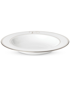 Lenox Federal Platinum Monogram Pasta/Rim Soup Bowl Script Letters