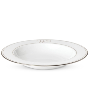 Lenox Federal Platinum Monogram Pasta/Rim Soup Bowl Script Letters