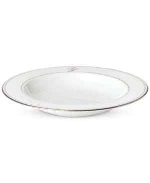 Lenox Federal Platinum Monogram Pasta/Rim Soup Bowl Script Letters