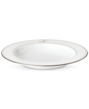 Lenox Federal Platinum Monogram Pasta/Rim Soup Bowl Script Letters