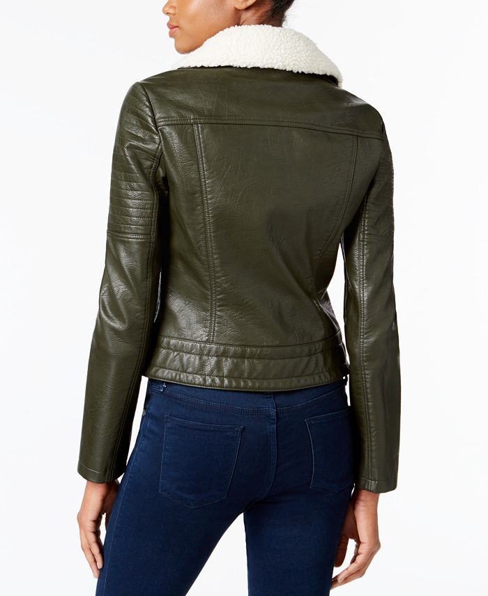 Collection B Juniors' MixedMedia Moto Jacket Macy's