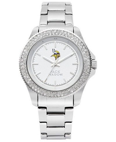 Jack Mason Women's Minnesota Vikings Glitz Sport Bracelet Watch