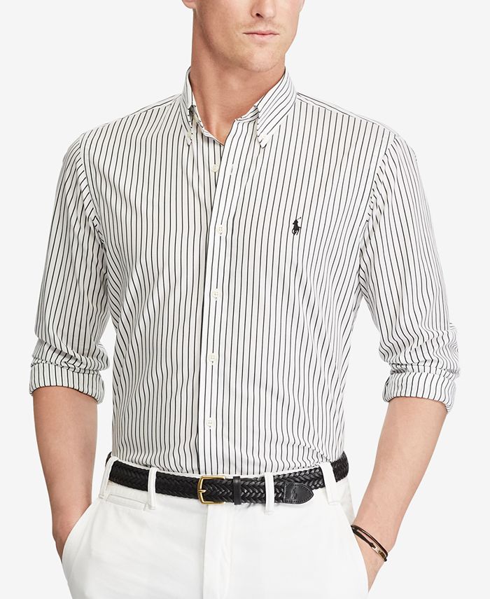 Polo Ralph Lauren Men's Big & Tall Classic-Fit Striped Poplin Shirt ...