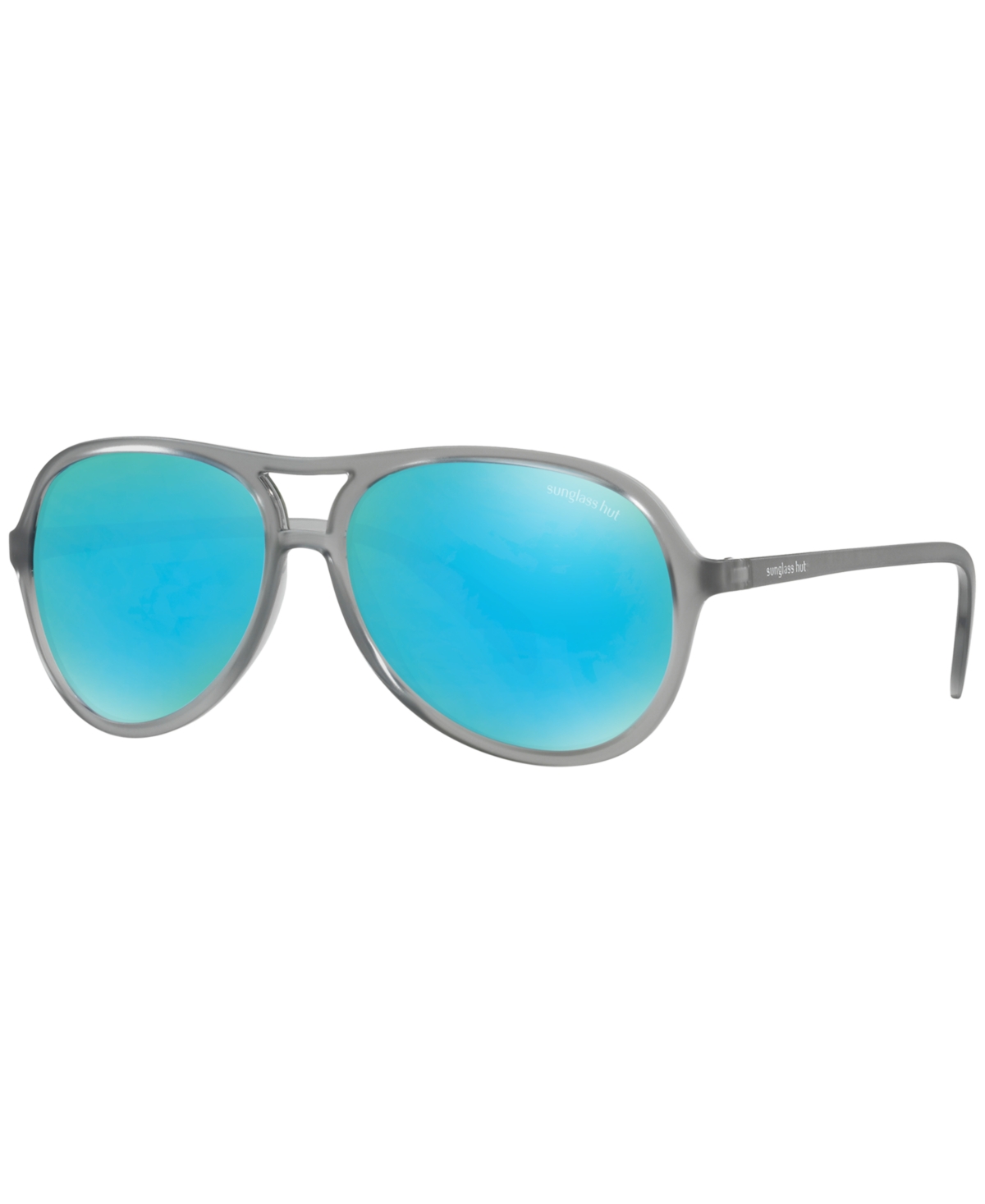Sunglass Hut Collection Sunglasses, Hu2005 57 In Grey,green Mirror