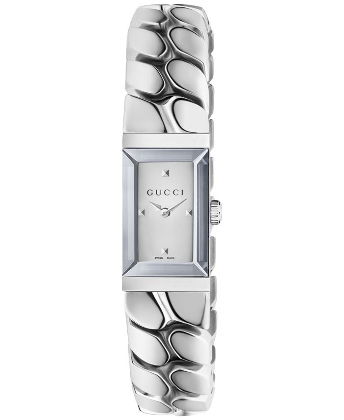 Gucci Women s Swiss G Frame Stainless Steel Chain Bracelet Watch