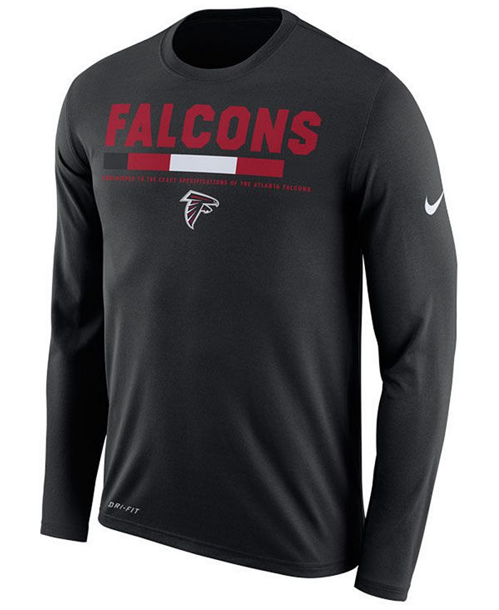 Nike Men's Atlanta Falcons Legend Staff Long Sleeve T-Shirt & Reviews ...