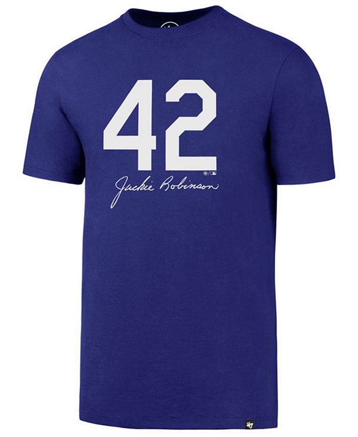 Jackie Robinson 42 Signature T-Shirt from Homage. | Ash | Vintage Apparel from Homage.