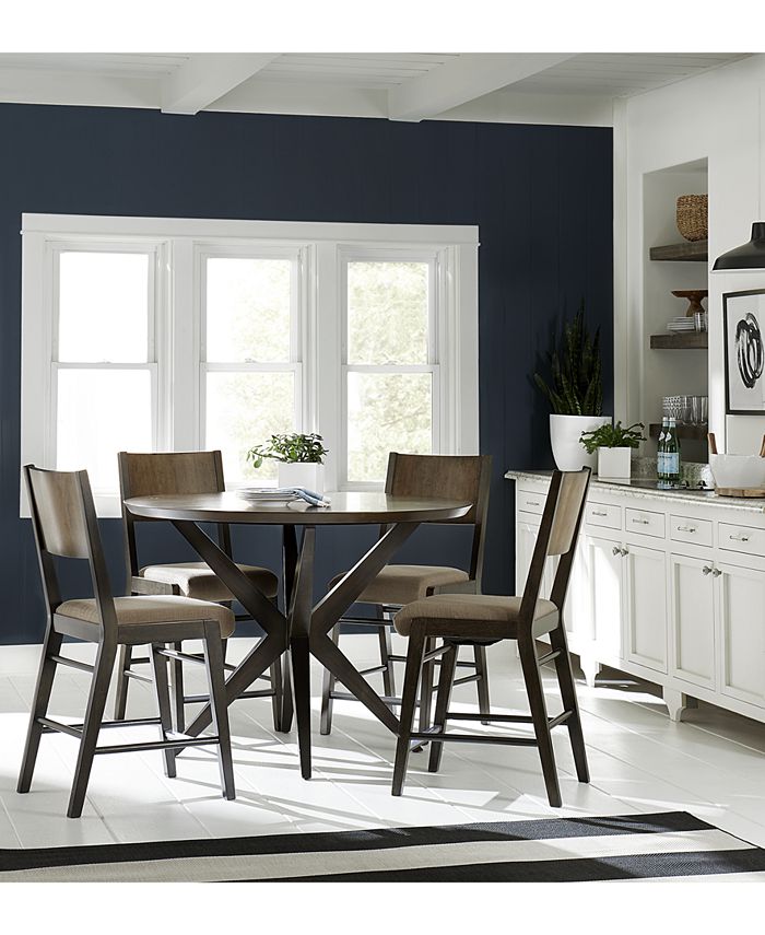 Furniture Ashton Round Pedestal Pub Dining Table Macy's