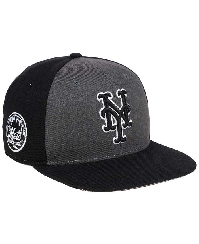'47 Brand New York Mets Black Sure Shot Accent Snapback Cap - Macy's