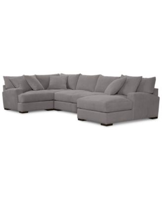Rhyder 4-Pc. 80'' Fabric Sectional Sofa with Chaise, Created for Macy's