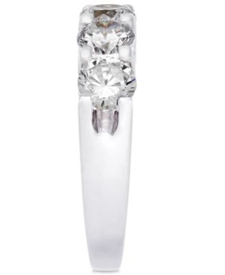 Certified Five Diamond Station Band Ring in 14k White Gold (2 ct. t.w.)